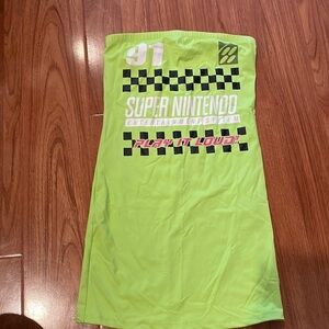 💟Strapless Nintendo  lime green  Dress💟​​​​